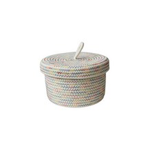 마켓레브 라탄 수납 바구니 중 22 x 14 cm, 흰색, 1개