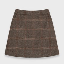 미쏘 여성용 체크 A라인 미니 스커트
