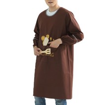 부스마켓 방수 오일 방지 팔보호 앞치마 대, 브라운, 1개