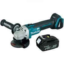 마끼다 18V 충전 무선 10.16cm 앵글 그라인더 베어툴 BL모터 DGA406Z + 5.0Ah 배터리 BL1850B, 1개
