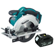 마끼다 18V 165mm 충전 원형톱 베어툴 DSS611Z + 5.0Ah 배터리 BL1850B, 1개