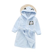 스타빈 아동용 패턴 후드 목욕가운 100호, 블루캣