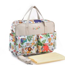 JCP 뉴트로 빅 포켓 기저귀 가방, 아이보리