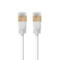 기가 평면 플랫 FLAT UTP 6 CAT7 SSTP 10G 초슬림 컴퓨터 노트북 인터넷 랜케이블 7m, 화이트, 1개