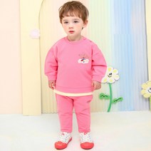 밀크마일 아동용 큐티코코 레이어드 상하 바지세트