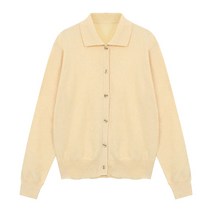 비엔엑스 여성용 심플 카라넥 가디건