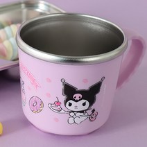 릴팡 아동용 쿠로미 논슬립 핸들 스텐컵 250ml, 혼합색상, 2개