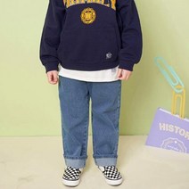 젤리스푼 아동용 데일리 롤업 프린팅 데님팬츠