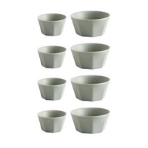 시라쿠스 네이처 공기 4p + 대접 4p 세트, 그레이