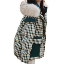 에스텔라 체크 코튼 임산부 패딩 WER91