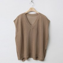 럽스 로딘 루즈핏 브이넥 니트 조끼
