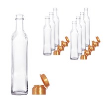 미르코리아 투명사각병 원터치고무캡 FN500S, 8개, 500ml