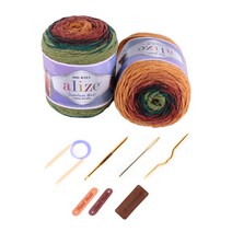 알리제 마마니트 대용량 맥시 롱바틱실 2p 뜨개질 DIY 패키지, 1세트, 6775