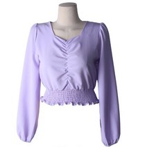 린다샵 다스니 스퀘어넥 셔링 블라우스 BL4495K22