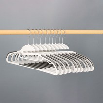 원모아 미끄럼 방지 고급 플라스틱 옷걸이, 그레이, 10개입