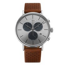 타이맥스 남성용 TW2R 페어필드 Fairfield 쿼츠 가죽시계 41mm