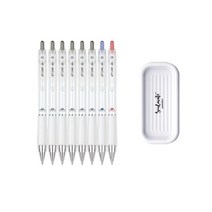 자바펜 제트라인M 저중심 볼펜 0.5mm 블랙 6p + 블루 + 레드 + 펜트레이 세트, 볼펜(혼합색상), 펜트레이(랜덤발송), 1세트