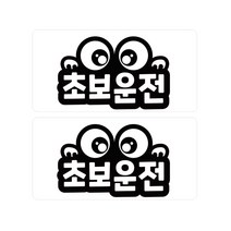 티엔알 왕눈이 초보운전 야광반사고휘도 스티커, 혼합색상, 2개