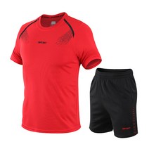 남성용 마켓A 러닝 스포츠 반팔 + 반바지 세트