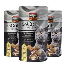 RIGA 고양이 소캣 바이탈리티 안티 헤어볼 스낵 50g 닭, 3개, 닭고기
