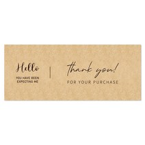 미카엘그라운드 선물 포장 라벨 스티커 용품 B6 x 50p, 크라프트, 4개