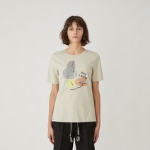 올리비아로렌 여성용 원포인트 라운드 티셔츠 VVBASYM3371