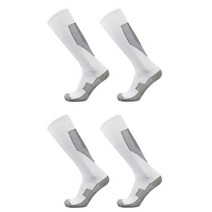 SNF 미끄럼방지 하이길이 축구양말 2켤레, 10 화이트블랙