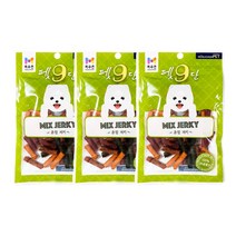 목우촌 강아지 펫9단 져키 100g, 3개, 소고기 + 연어 + 오리 혼합맛