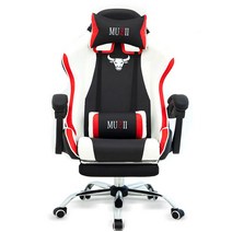 문스타 게이밍의자 B1 + 발받침대, 레드