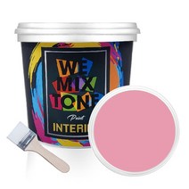 WEMIXTONE 내부용 INTERIOR 수성 페인트 1L + 붓, WMT0537P01(페인트), 랜덤발송(붓)
