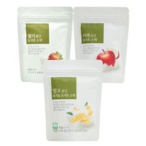 ORGA 퐁당 요거트 스낵 16g x 3종 세트, 1세트, 망고맛, 딸기맛, 사과맛