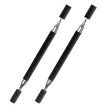 pines 2 in 1 초미세 스마트폰 터치펜, 2개, 블랙