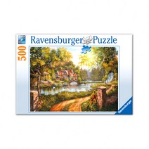 코리아보드게임즈 개울가의 시골집 직소퍼즐 R165827, 혼합색상, 500피스