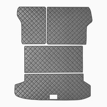 아이빌 입체퀼팅 4D 가죽 트렁크매트 + 2열 등받이 분리형 풀세트, 현대 투싼 4세대 NX4 5인승(가솔린 / 디젤 / 우퍼 있음), 블랙 + 블랙스티치, 현대