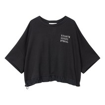 보브 여성용 엠브로이더리 와이드 티셔츠 7152340002
