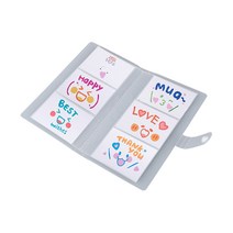 민생득템 수납 클리어 파일 속지 3칸 양면 9.2 x 6.5 cm + 클램프, 1개