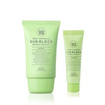 원더바스 베지 센텔라 선 블록 그린 SPF50+ PA++++ 50g + 10g 세트, 1세트