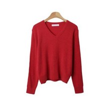 여성용 미레브 브이넥 긴팔 니트 cpnt3821k27