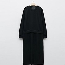 탱커스 데일리 맨투맨 플리츠 박스핏 롱 원피스 TU3OP002L0