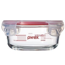 파이렉스 4면밀폐 원형 내열유리 계량 용기 380ml, 단품, 1개