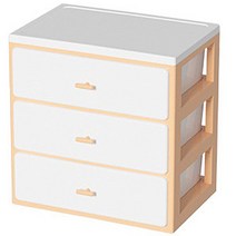 부스마켓 깔끔정리 속옷 양말 분류 정리함 옐로우 3단, 1개