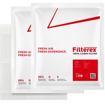 필터렉스 헤파 PM0.3 차량용 에어컨필터, S119, 2개
