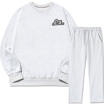 코지레이먼트 남성용 M~4XL 7컬러 패치 스몰로고 기모 맨투맨 트레이닝 상하의 세트