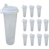 생활을그리다 다회용 리유저블 컵 1000ml + 스트로우프리 뚜껑 세트, 12세트