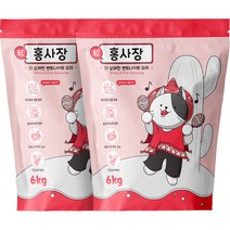 홍사장 고양이 모래 벤토나이트, 2개, 6kg