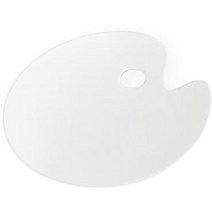 마이데일리 투명 아크릴 미술 다용도 팔레트 타원형 소형, 1칸, 1개