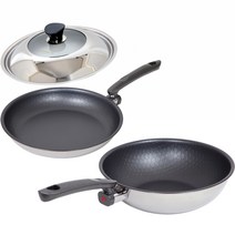 알텐바흐 울트라콤보 통5중 스테인리스 베스트 세트 2개, 실버, 프라이팬 28cm + 웍팬 28cm + 콤보커버 28cm