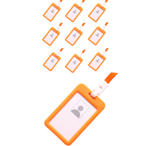 모모스토어 출입증 PU 케이스, 오렌지, 10세트