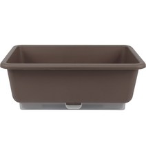 베이직 대형 자동급수 텃밭상자 화분 + 받침 세트, 모카브라운