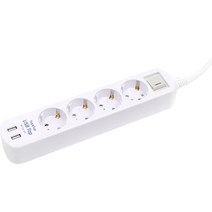 에코파워탭 탭앤탭 USB 메인 절전 멀티탭 4구 랜덤발송, 1개, 1.5m